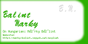 balint marky business card